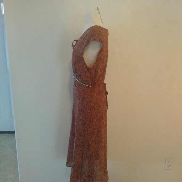 Rabbit Rabbit Rabbit Paisley Maxi Dress, Multicolor Earth tones, Size 16 - Picture 4 of 12